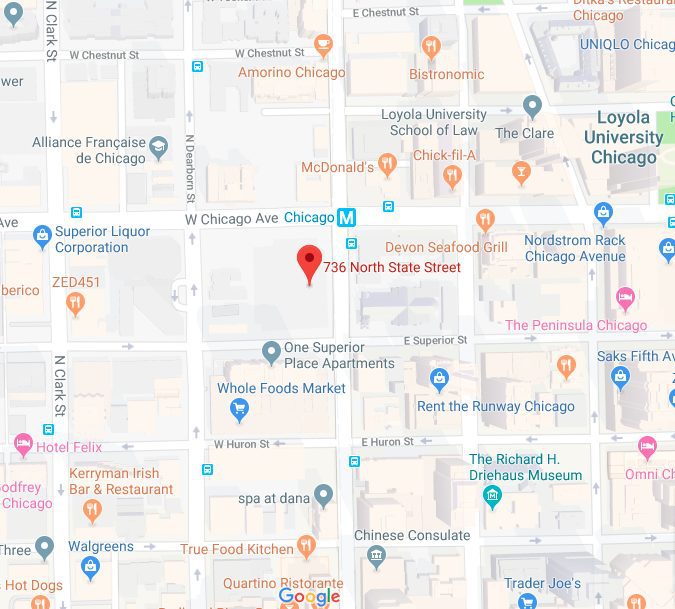 Map of 736 N State