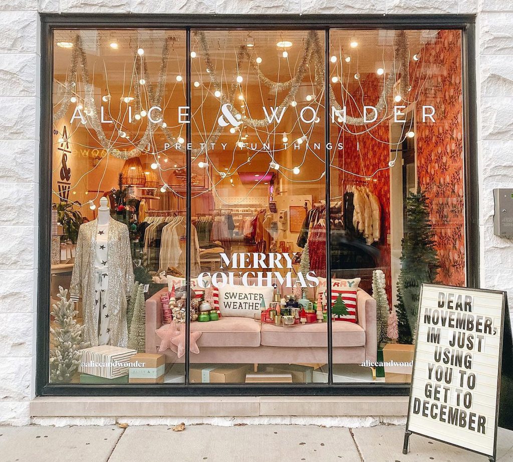 The exterior of Alice and Wonder in Chicago's Lincoln Park neighborhood