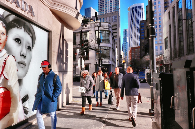 View of Chicago's Gold Coast neighborhood in the daytime